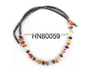 Assorted Colored Semi precious Chip Stone Beads Hematite Beads Stone Chain Choker Fashion Women Necklace